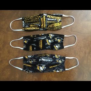 3 Men’s Pittsburgh Penguins Handmade Face Masks